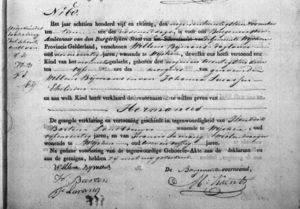 birth registration 1825