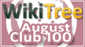 WikiTree Club 100 August