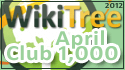 WikiTree Club 1000 April 2012
