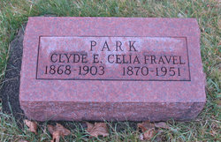 Clyde Everett & Celia Rizpah (Green) Park Gravestone
