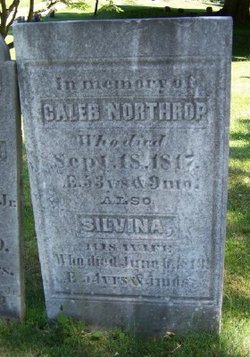 Grave of Caleb Northrup (Northrop) and Silvana Knowles Northrup