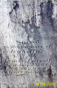 Isabella Carroll - gravestone