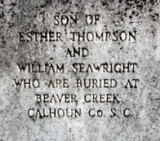 Andrew Seawright Gravestone Back