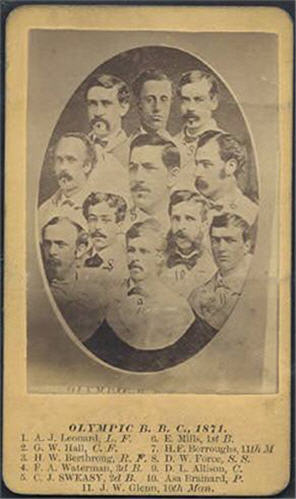 1871 WASHINGTON OLYMPICS BASEBALL CLUB