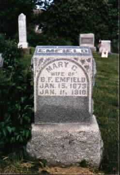 Mary Emfield Grave stone