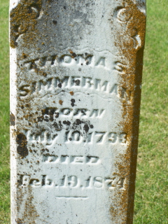 Thomas Simmerman Headstone