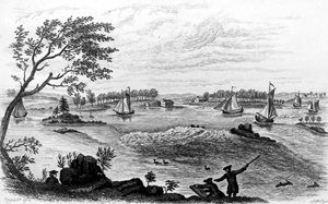 Hell Gate Channel, 1775, by Samuel Hollyer