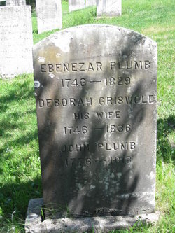 Gravestone, Ebenezer Plumb and Deborah Griswold