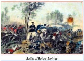 Battle of Eutaw Springs in Revolutionary War from Wikipedia