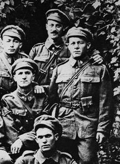 Milton Myers (far right), Scout Section, 20th Battalion