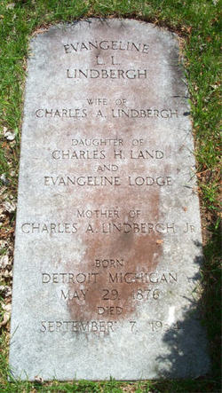 Evangeline Lodge Land Lindbergh gravemarker