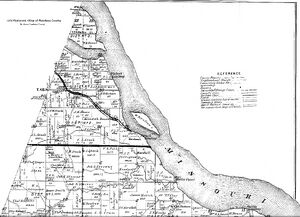 1876 Plat Map of Moniteau County, MO (uppper portion)