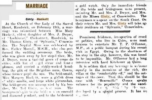 MARRIAGE : Ginty - Hackett