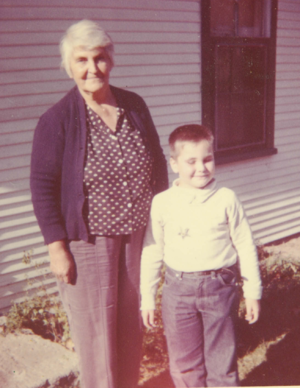 Rose Stewart and her grandson