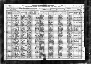 Thomas & Emma Nichols family, and Jesse & Mary Nichols family, 1920 census