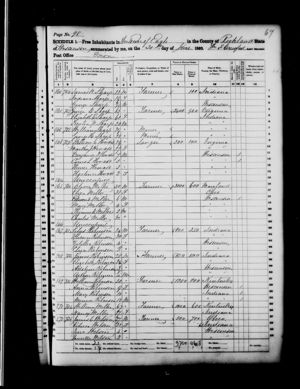 1860 Census / Eagle, Richland Co.