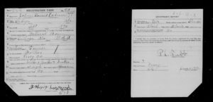 World War I Selective Service System draft registration card