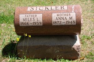 Miles & Anna Sickler Gravestone