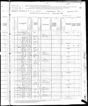 John Riley Stewart 1880 US-WV Census, Line 42.
