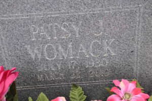 Patsy L. Womack - Headstone Close-Up