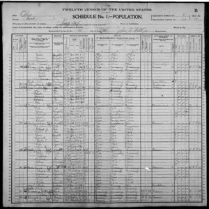 1900 Census HH of John W. Shockey