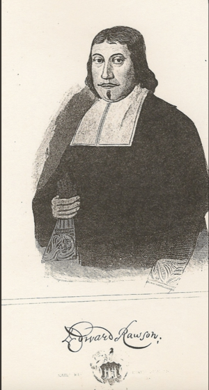 Edward Rawon, Secretary of the Massachusetts Bay Colony