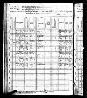 1880 Census for James Pursell Family