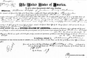 U.S. General Land Office Land Patent 1831