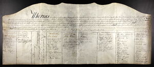 Marriage document of Mary Verree and Thomas Watson