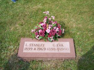 Stan and Eva's cemetery stone