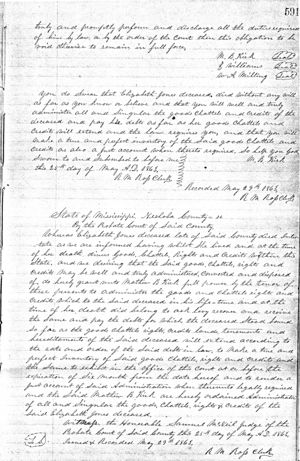 Probate of estate of Elizabeth Jones, p591