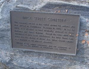 Brick Street Cemetery Sign