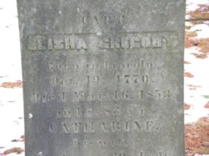 Elisha Gregory Gravestone