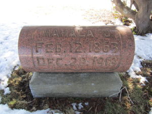 Mahala Rogers Brehm headstone