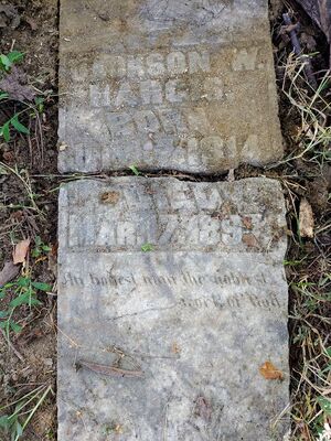 Jackson W Hargis headstone - photo taken by JJ Stratton on 22 June 2022 in Macon County, Tennessee - you have my permission to use as you wish