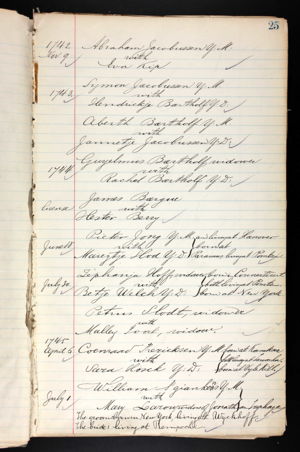 Zephaniah Hough Marriage Record