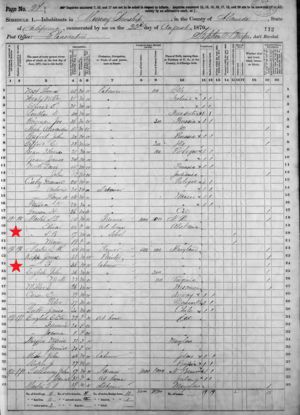 Martin, Samuel Barclay and family -- US Census 1870
