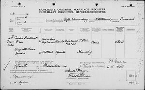 Marriage Certificate - Gordon Green & Elizabeth Hume Speirs