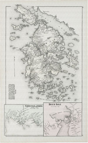 Deer Isle Map with Green's Landing