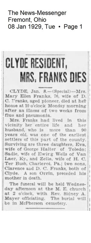 Mary Franks Obituary