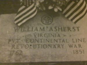 William R Asher Asherst Headstone