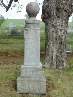 Levi and Harriet Philbrick cemetery stone