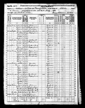 James Williams Sr Family 1870 US Census