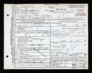 Jane Beardsley Death Certificate