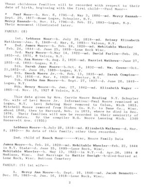 The Moore Family Records Pg 2