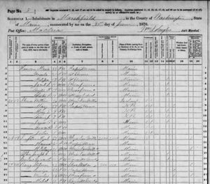 Berry Family 1870 Census