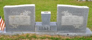 William Henry & Hazel Dell Hall - Headstone