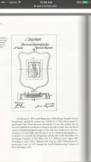 Jacob Bergstresser invention patent for camera. 