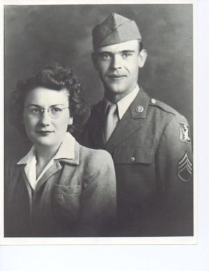 Herbert and Thelma Jean (Fehr) Ding Wedding Picture