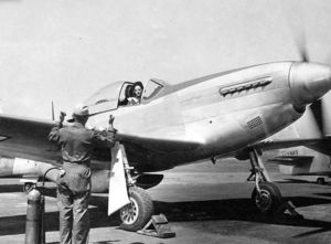 Florene Watson in a P-51